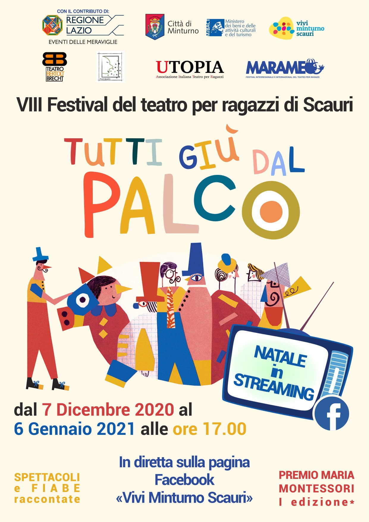 TUTTI GIÙ DAL PALCO - 8° FESTIVAL DI TEATRO PER RAGAZZI DI SCAURI - NATALE 2020 IN STREAMING