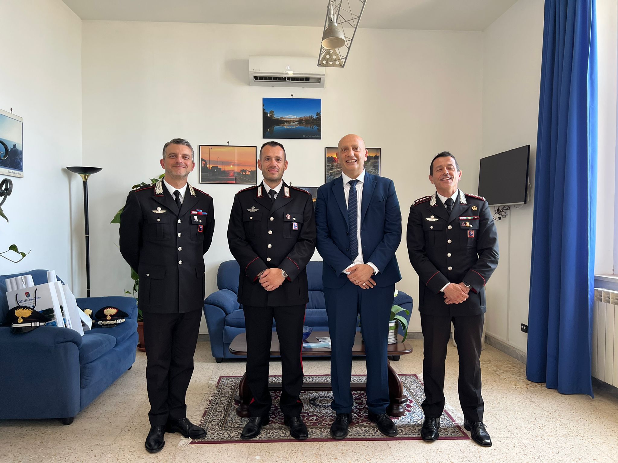Il Comandante provinciale dei Carabinieri Lorenzo D’Aloia in visita al Comune di Minturno