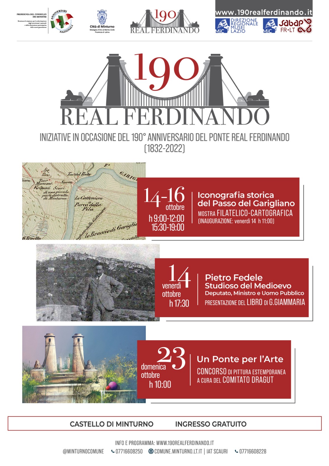 Iniziative per il 190° del Ponte Real Ferdinando (1832-2022) - ottobre