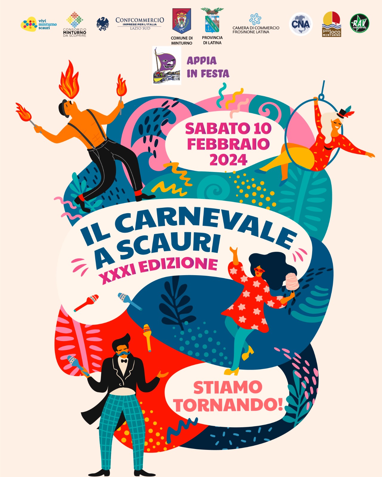 Il Carnevale a Scauri torna con la sua XXI edizione, a breve il programma!! 

Preparate le vostre maschere, ci vediamo il 10 febbraio!!